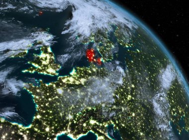 Danimarka yörüngeden geceleri