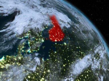 Finlandiya yörüngeden geceleri