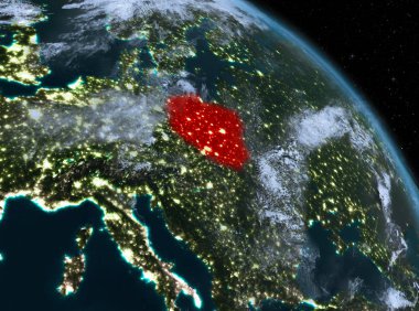 Polonya yörüngeden geceleri