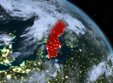 İsveç yörüngeden geceleri