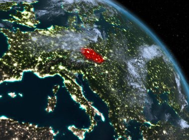 Çek Cumhuriyeti yörüngeden geceleri