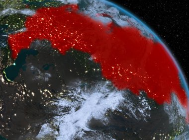 Rusya yörüngeden geceleri