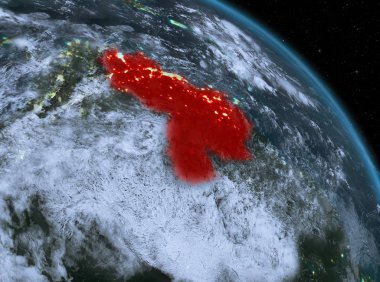 Venezuela yörüngeden geceleri
