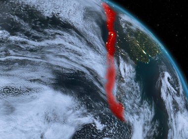 Şili yörüngeden geceleri