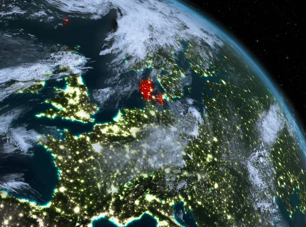 Danimarka yörüngeden geceleri