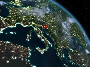 Slovenya yörüngeden geceleri