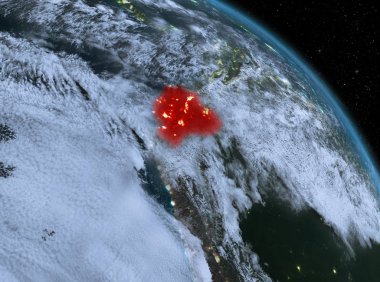 Ekvador yörüngeden geceleri