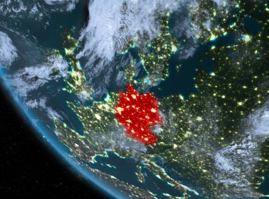 Almanya dünyadaki gece görünümü