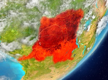 Demokratik Kongo Cumhuriyeti uzaydan