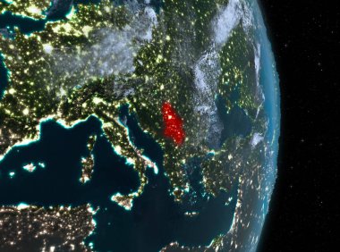 Gece boyunca dünya üzerinde Sırbistan