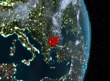 Gece boyunca Bulgaristan yeryüzünde