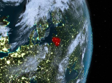 Yeryüzünde Litvanya gece