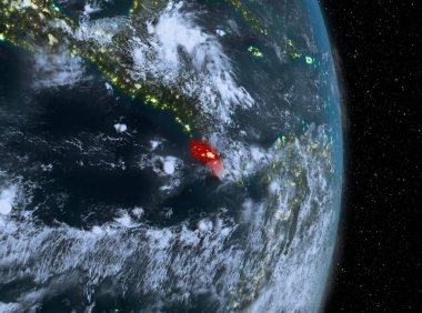 Kosta Rika dünya üzerindeki gece