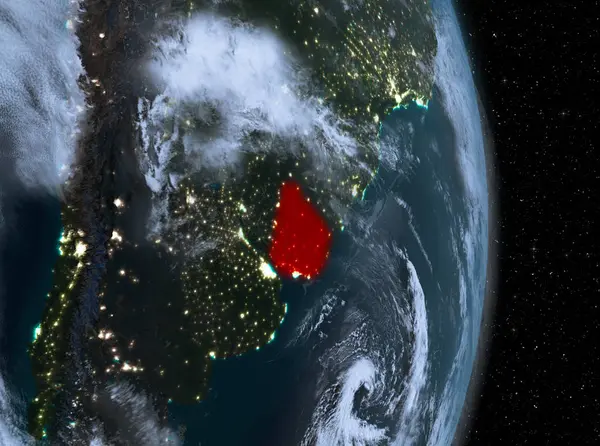 Gece boyunca dünya üzerinde Uruguay