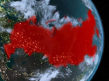 Gece boyunca Rusya dünya üzerindeki