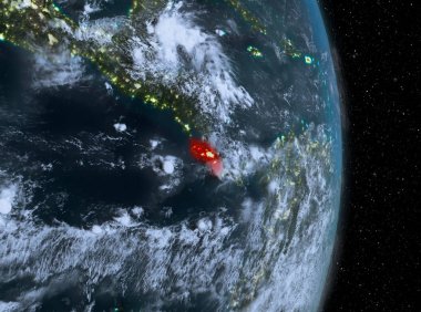 Kosta Rika dünya üzerindeki gece