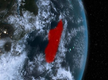 Gece boyunca dünya üzerinde Madagaskar