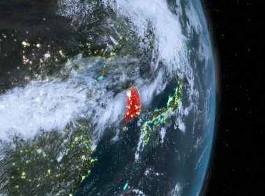 Gece boyunca South Korea dünya üzerindeki