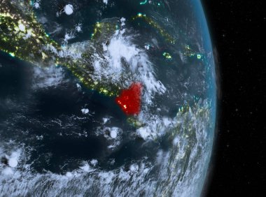 Gece boyunca Nikaragua yeryüzünde