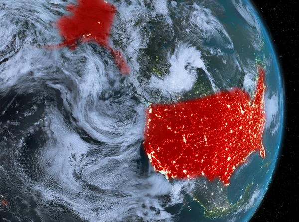Gece boyunca ABD dünya üzerindeki