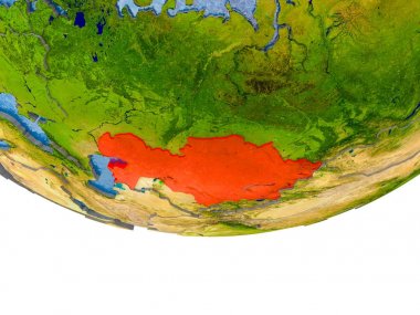 Kazakistan kırmızı Earth modeli