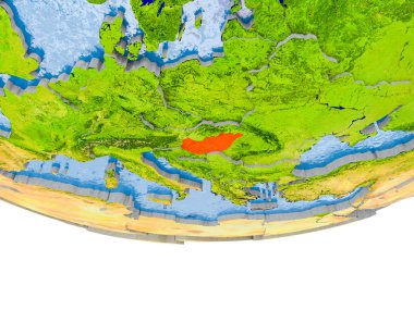 Macaristan kırmızı Earth modeli