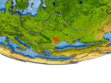 Moldova kırmızı Earth modeli