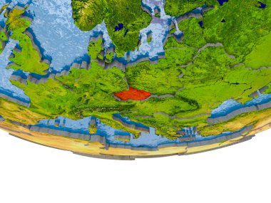 Çek Cumhuriyeti kırmızı Earth modeli
