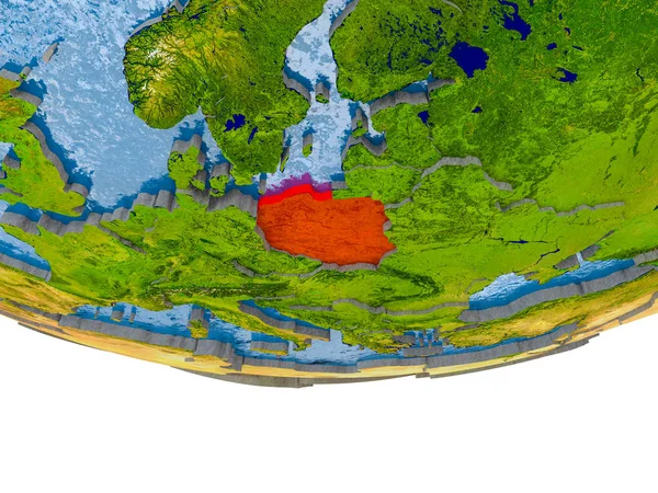Polonya kırmızı Earth modeli