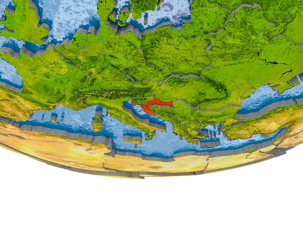 Hırvatistan kırmızı Earth modeli