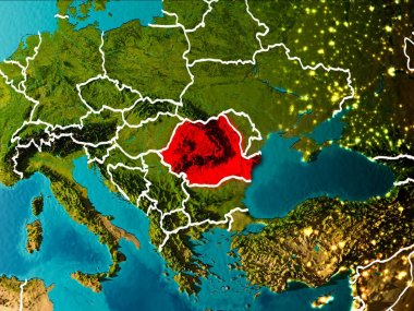 Yeryüzünde Romanya Haritası