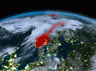 Norveç gece uzaydan