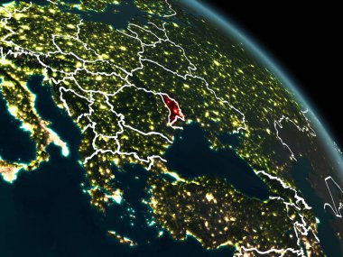 Moldova gece kırmızı
