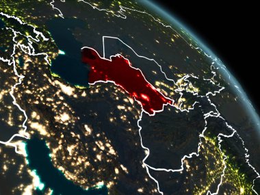 Türkmenistan kırmızı gece