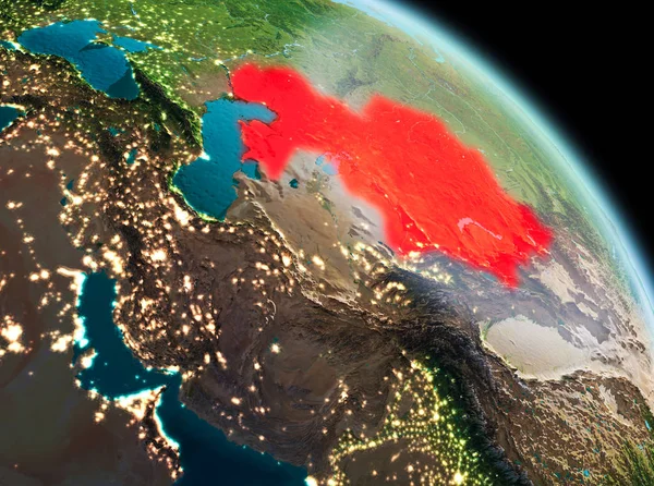 Kazakistan dünya üzerindeki sabah