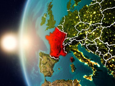 Günbatımı alanı üzerinden yukarıda