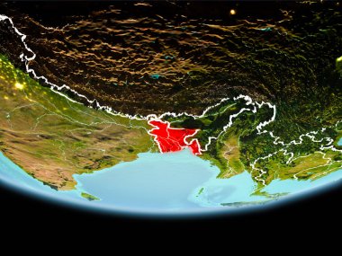 Bangladeş kırmızı akşam