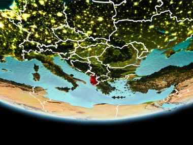 Arnavutluk kırmızı akşam