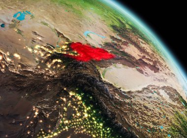 Kırgızistan dünya üzerindeki sabah