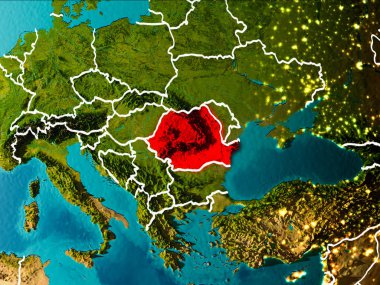 Yeryüzünde Romanya Haritası