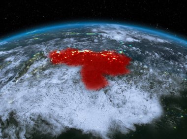 Gece uzaydan Venezuela