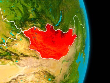 Moğolistan yeryüzünde