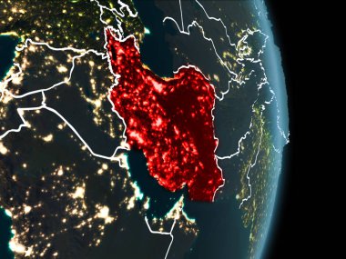 Geceleri İran yörünge görünümü