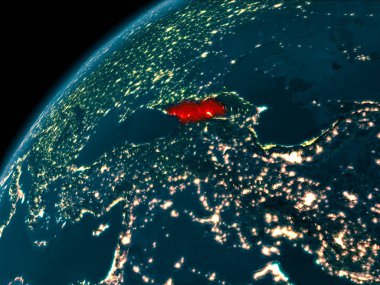 Dünya üzerinde gece Georgia