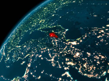 Dünya üzerinde gece Ermenistan