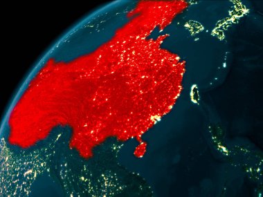 Dünya üzerinde gece Çin