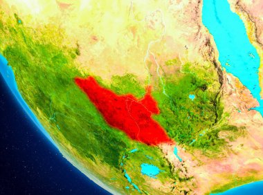 Uzaydan Dünya üzerinde Güney Sudan
