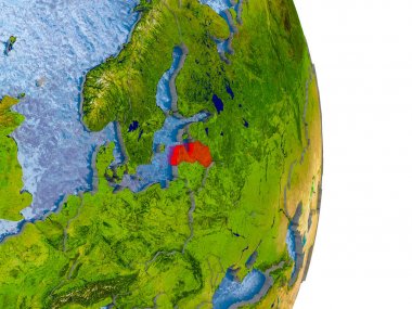 Letonya gerçekçi dünya üzerinde