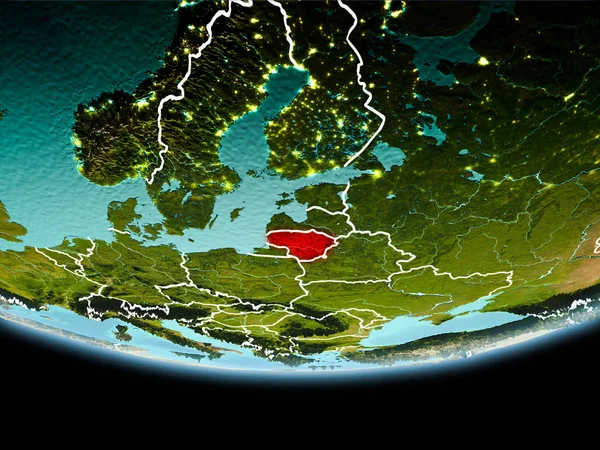 Litvanya kırmızı akşam