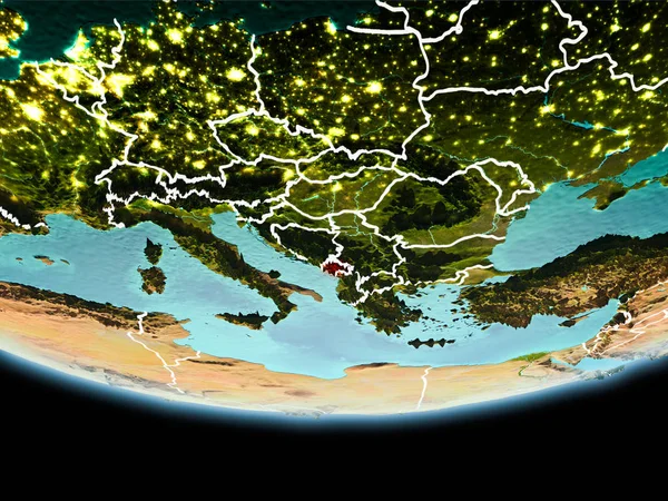 Kırmızı akşam Karadağ